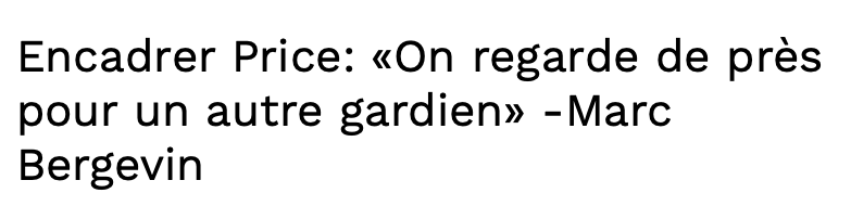 Mettez-vous à la place de Molson...qui entend Bergevin...