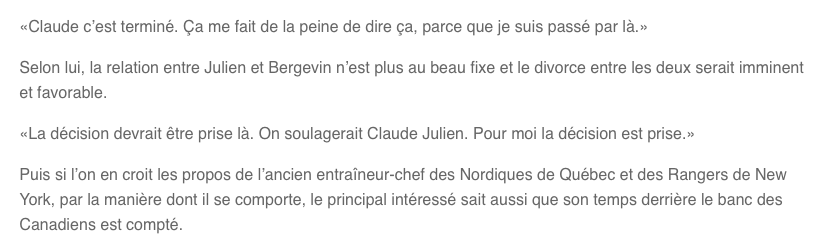 Michel Bergeron est MOINS LICHEUX que Mathias Brunet...