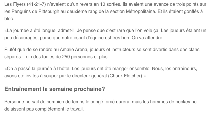 Michel Therrien TOUT DÉPRIMÉ....