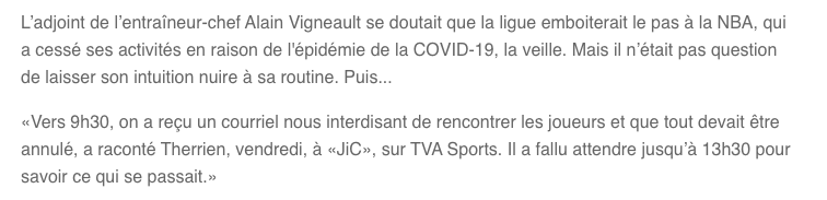 Michel Therrien TOUT DÉPRIMÉ....