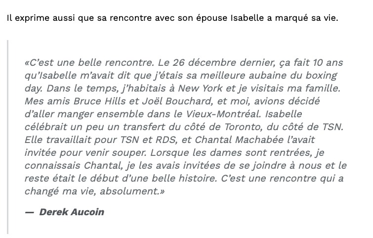 On va acheter la BIOGRAPHIE de Derek Aucoin....