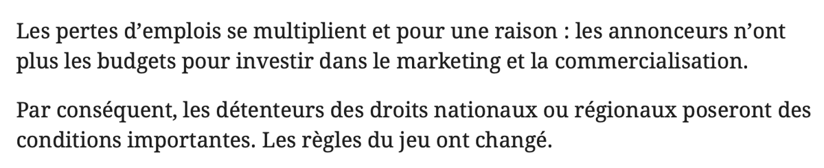 Pas de FANS au Centre Bell avant deux ans ?