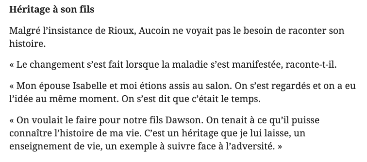 Pas le DROIT de DÉPRIMER quand on pense à Derek Aucoin...