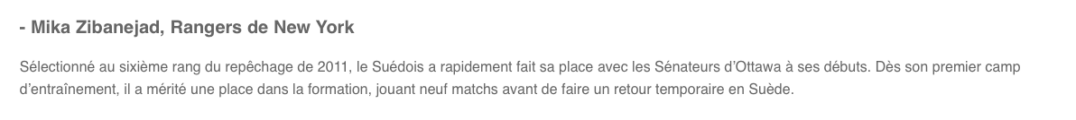 Pas pour rien que les noms de Ryan Graves et Tomas Tatar circulaient en LIAISON...