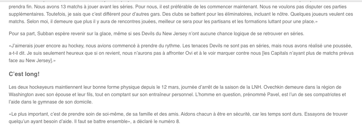 PK Subban parle vraiment comme un PERDANT....