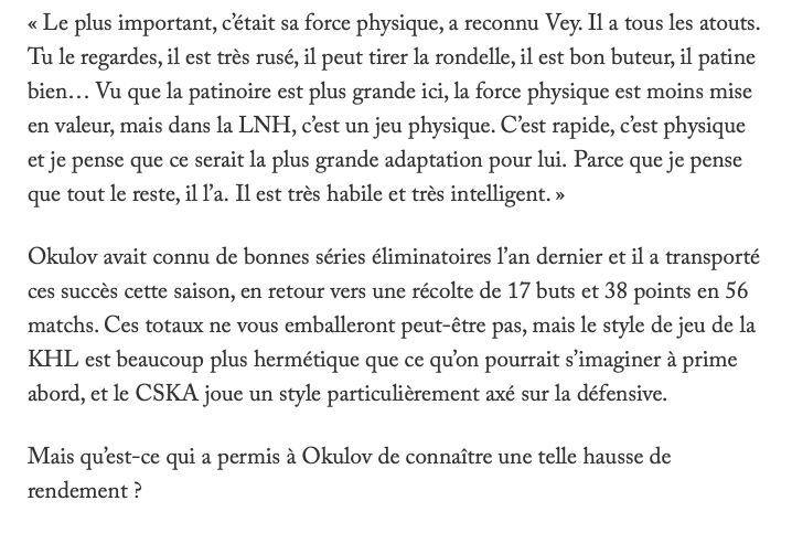 Qui est Konstantin Okulov? Découvrez le FUTUR ATTAQUANT du CH...