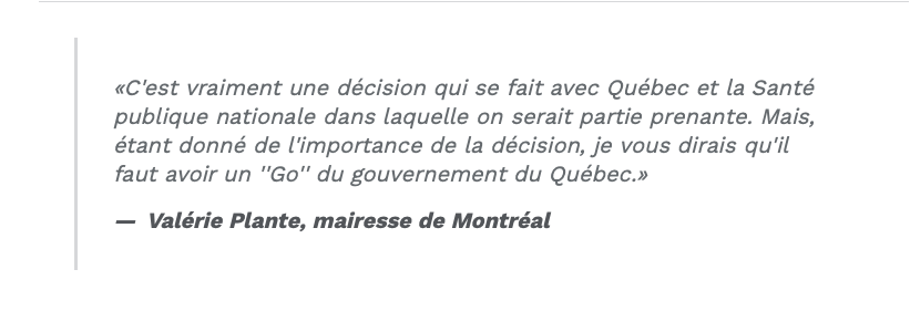 Si vous voulez sortir de Montréal...