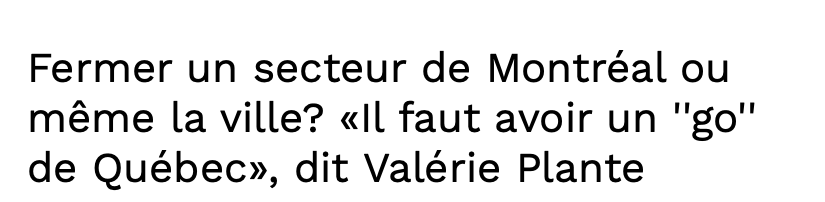 Si vous voulez sortir de Montréal...