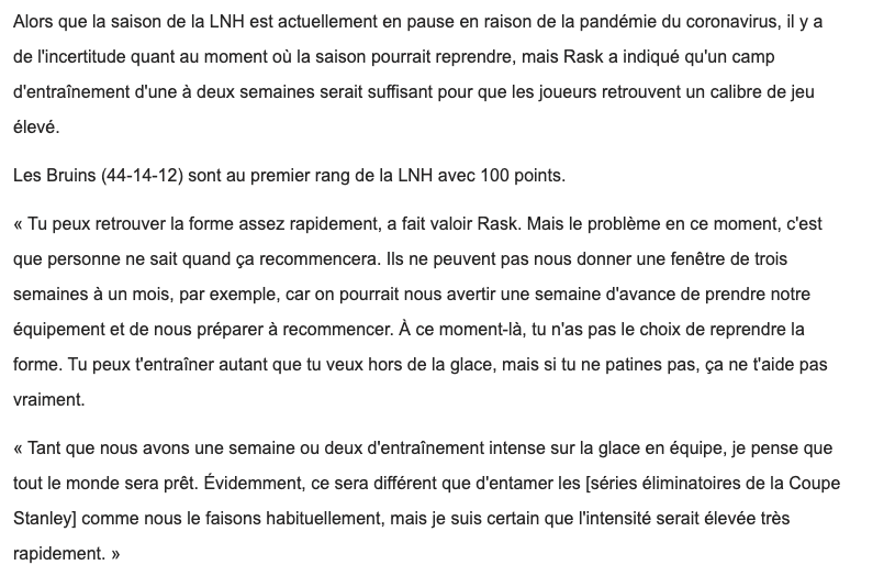 Tuukka Rask a tenté... De MANIPULER les Bruins..