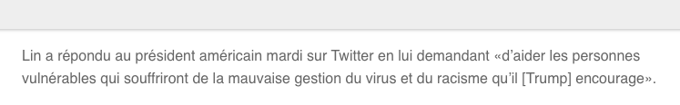 Un VIRUS CHINOIS? Donald Trump veut créer la HAINE et le RACISME...