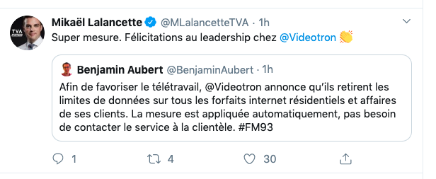 Une belle leçon pour BELL et Molson...