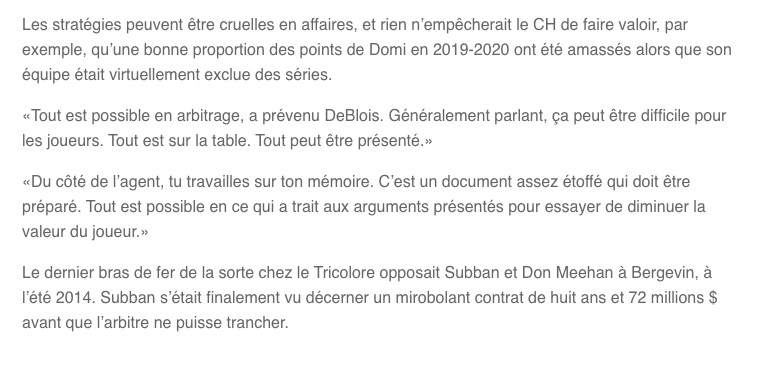 Une entente secrète entre le PIRE DG de la LNH et un vétéran FINI...