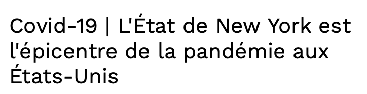 Une ODEUR de FIN du MONDE...à New York...