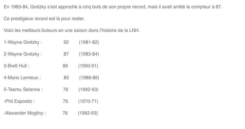 Wayne Gretzky et le REGRET d'un GAGNANT..