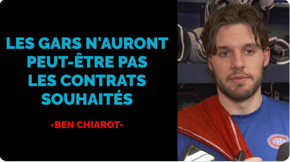 Ben Chiarot lance un message à ses coéquipiers...