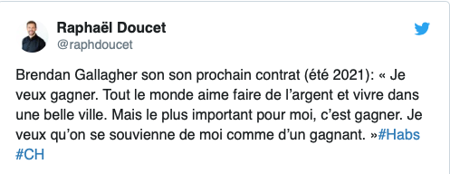 Brendan Gallagher va être SURPAYÉ même après la PANDÉMIE?