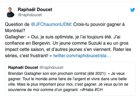 Brendan Gallagher va être SURPAYÉ même après la PANDÉMIE?