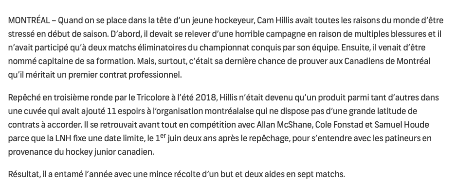 Cam Hillis mérite d'être SIGNÉ sur-le-champ...