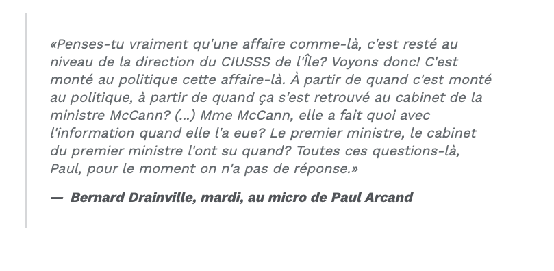 Faudrait pas que François Legault commence à faire son Marc Bergevin...