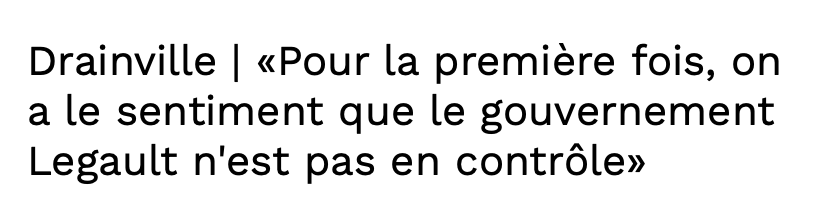 Faudrait pas que François Legault commence à faire son Marc Bergevin...