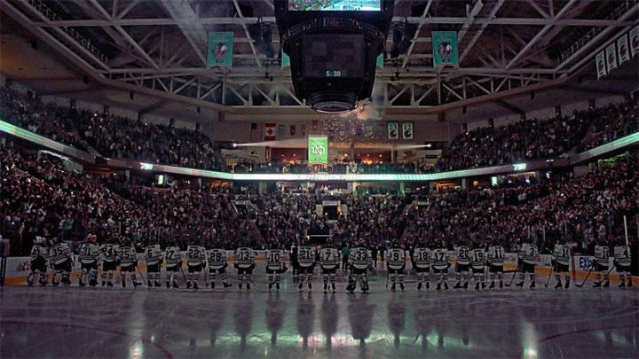 Le Ralph Engelstad Arena, situé au Dakota du Nord, est prêt pour les SÉRIES de la LNH....