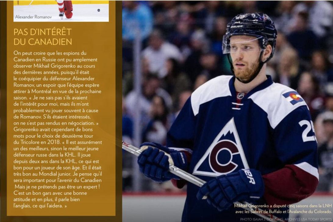 Mikhail Grigorenko SNOBÉ par BERGEVIN...vante Alex Romanov...