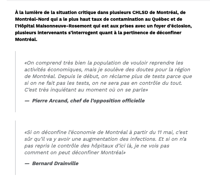 Montréal n'est pas prête pour le DÉCONFINEMENT...