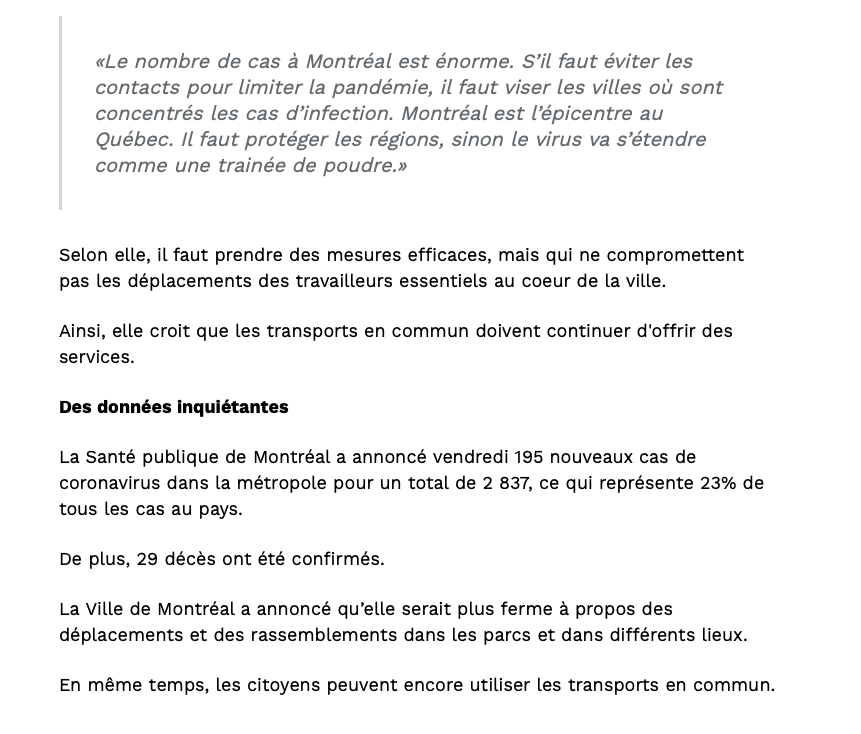 Montréal sera bientôt CONFINÉE..