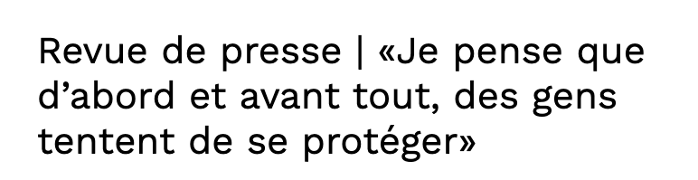 On nous cache les morts...comme on cache les blessés chez le CH...