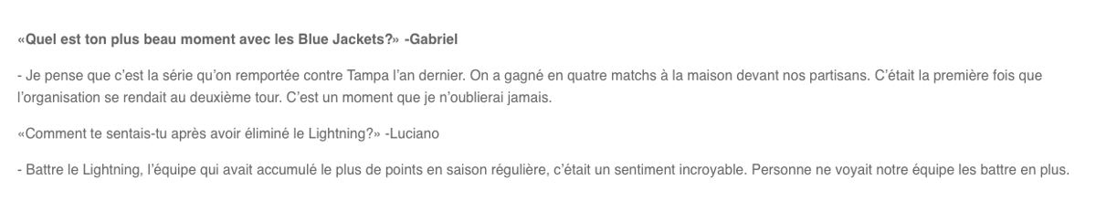 Pierre-Luc Dubois envoie un MESSAGE à Marc Bergevin!!!!