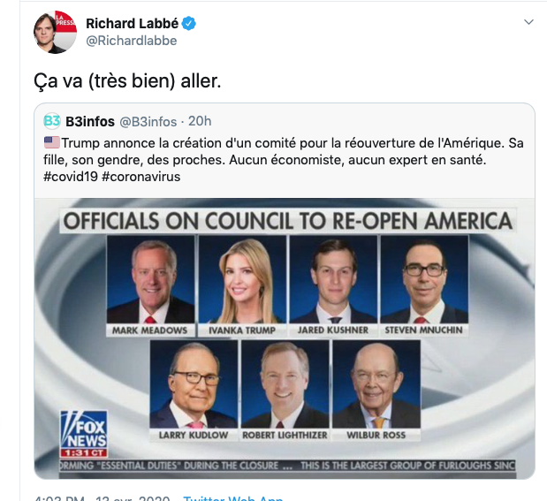 Richard Labbé se POGNE avec des PRO-TRUMP!!!!