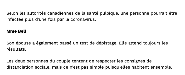 Un Québécois attrape la COVID-19...Pour une 2e fois...