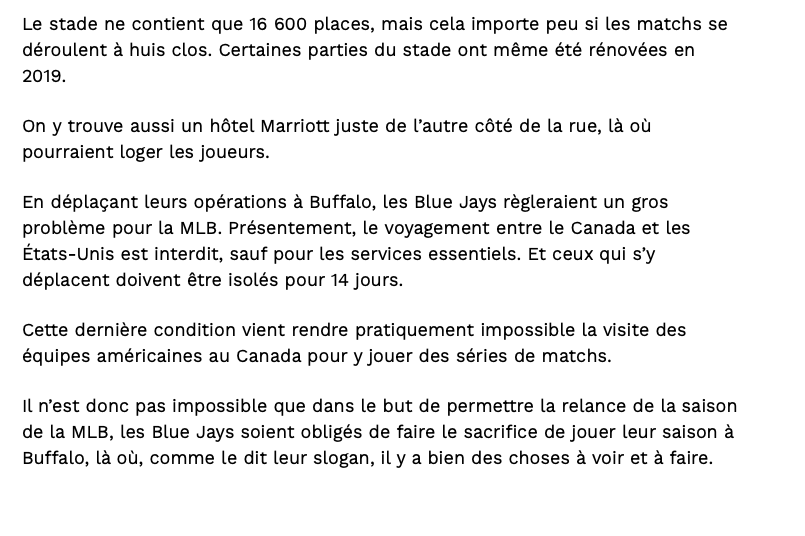 AYOYE!!!! Les BLUE JAYS DÉMÉNAGENT à BUFFALO!!!!!!