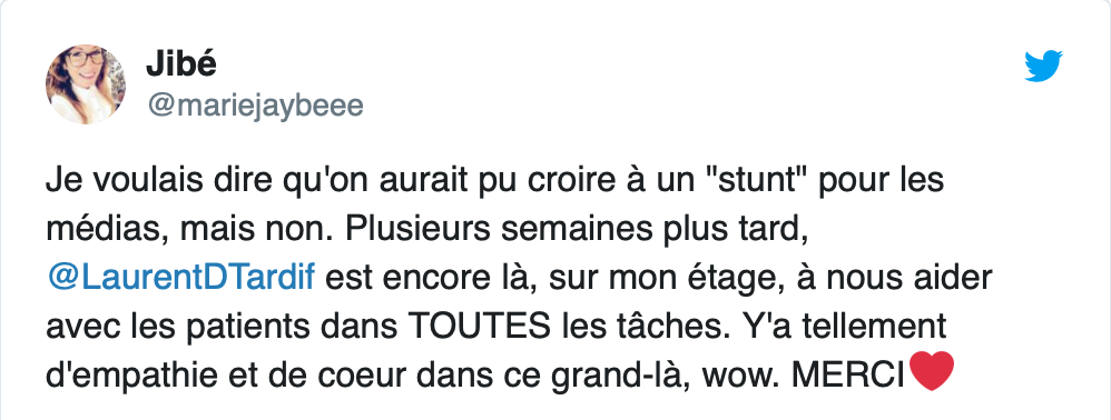 Dire que certains ont accusé Laurent Duvernay-Tardif...