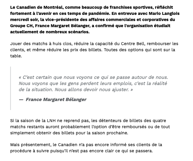 Geoff Molson va réduire le prix des billets...et de la bière?