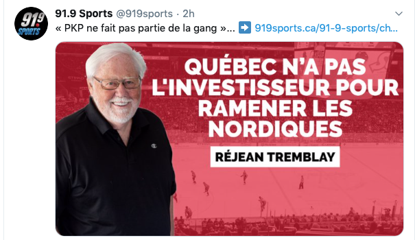 Guy Laliberté PROPRIO des Nordiques?