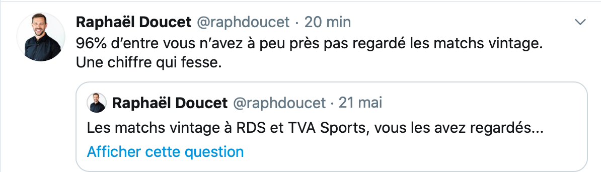 HAHA...Espérons que ça va calmer RDS et TVA Sports...