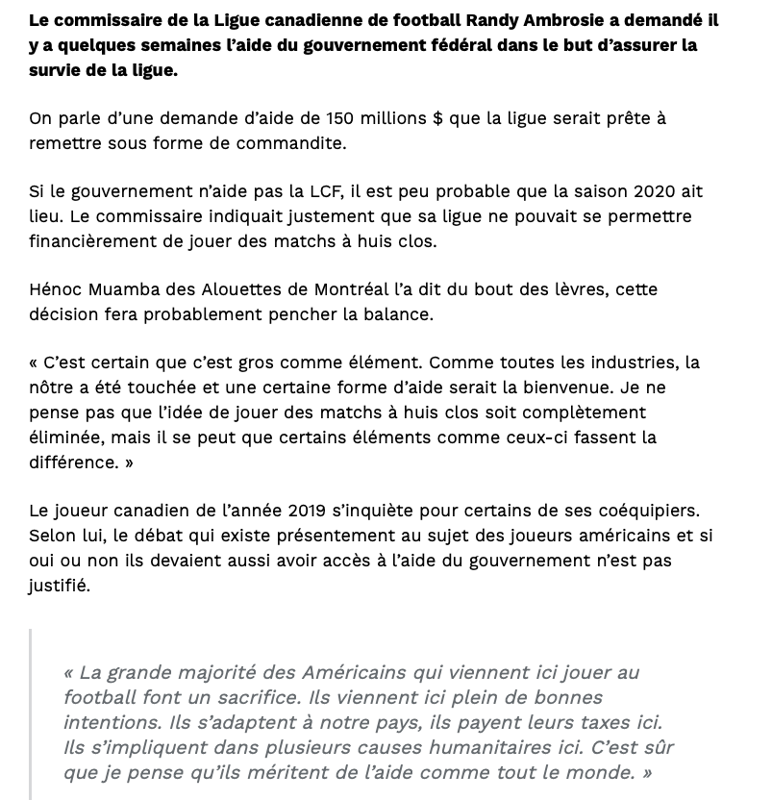 Il faut vraiment que la CFL....Arrête de jouer à la MENDIANTE...