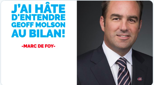 Le Québec MÉDIATIQUE... Sur le dos de Geoff Molson...