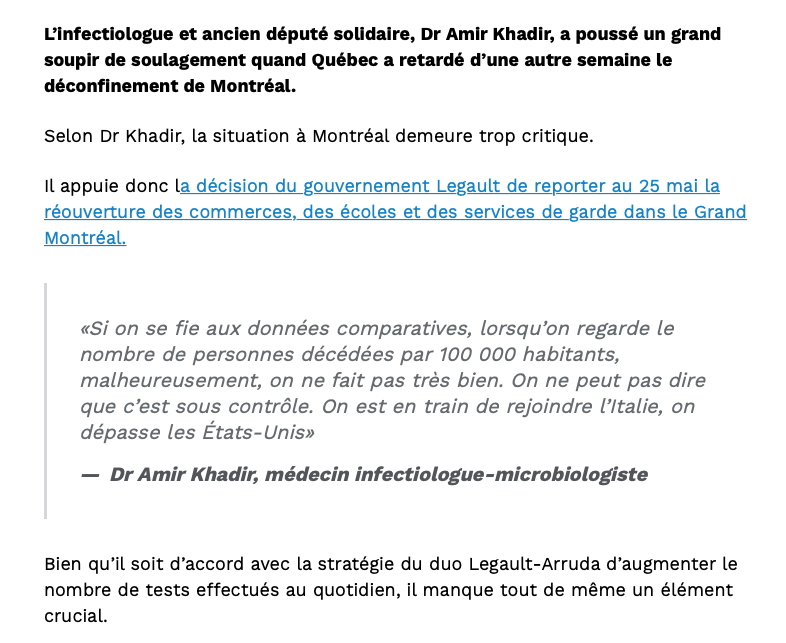 Le Québec va dépasser l'Italie pour le nombre de MORTS...