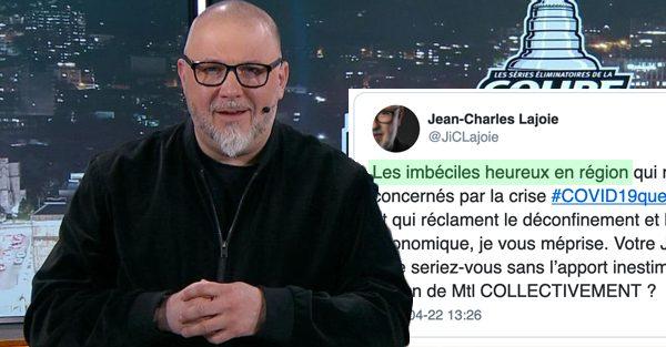 Les RÉGIONS...Doivent tellement avoir envie de crier à Jean-Charles Lajoie...