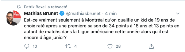 Mathias Brunet n'a pas encore compris...Que Jesperi Kotkaniemi...