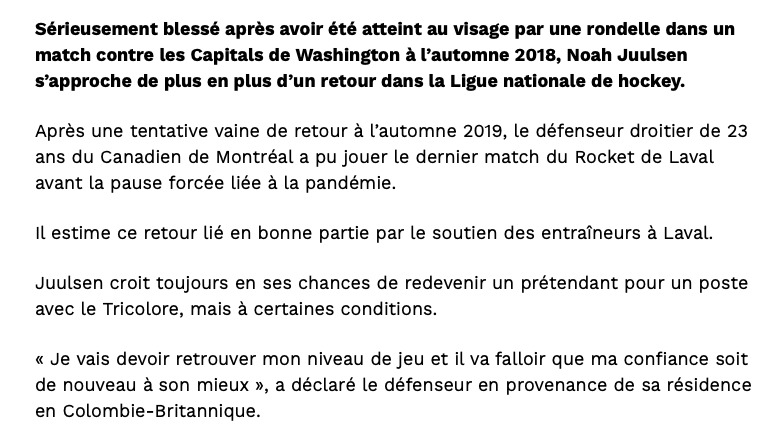 Noah Juulsen ne sera pas choisi pour les séries....