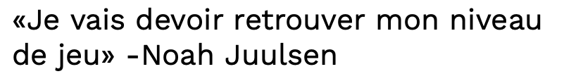 Noah Juulsen ne sera pas choisi pour les séries....