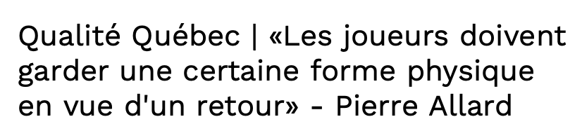 Pierre Allard lance un MESSAGE à Carey Price....