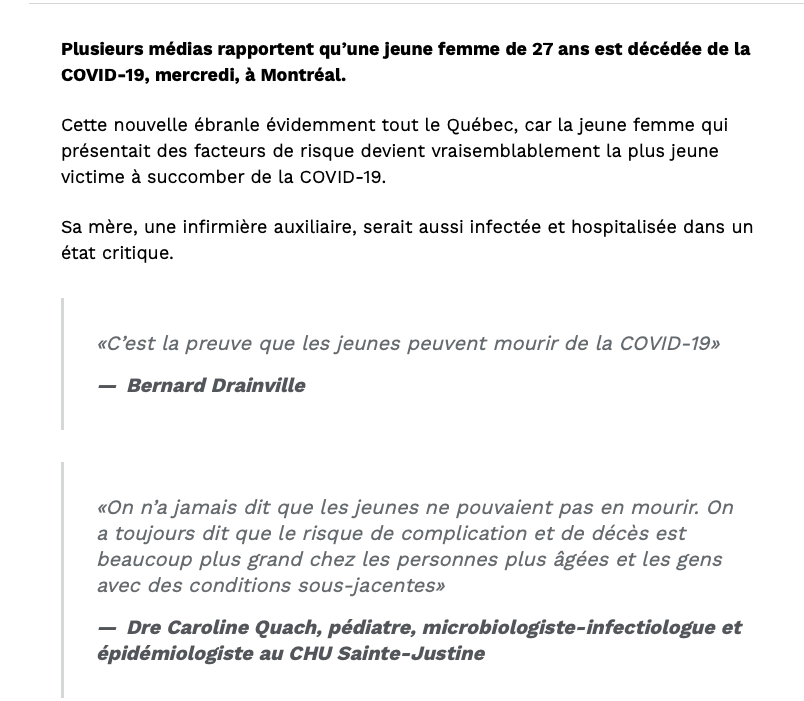 Une femme de 27 ans qui meurt...un VIRUS qui ne DISPARAÎTRA JAMAIS....