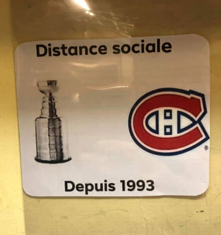 Geoff Molson prend la distanciation sociale très au sérieux...