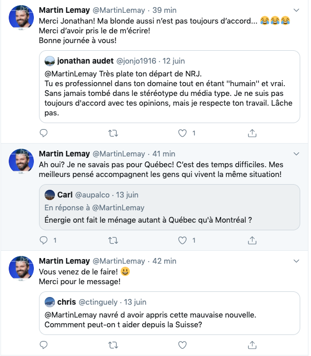 Jean-Charles Lajoie peut bien continuer de parler dans le DOS de Martin Lemay....