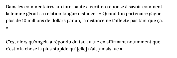 La femme de Carey Price remet un internaute à sa place..