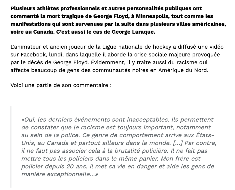 Pendant que Jean Pascal compare les POLICIERS au KLU KLUX KLAN...